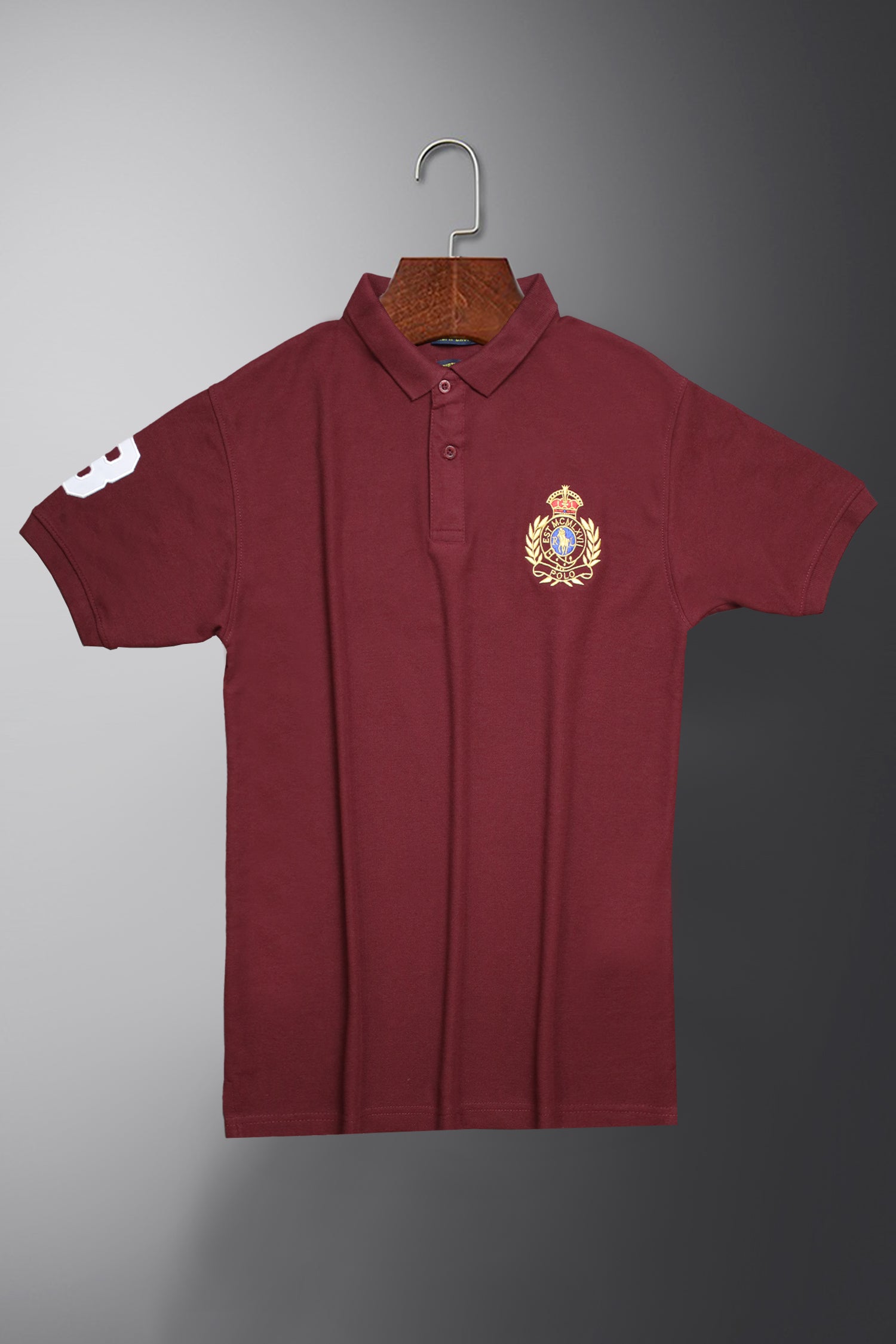 Rph Lren Polo Crest Badge Men's Polo Shirt