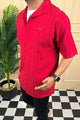 Turbo Puff Clasic Thread Casual Shirt In Maroon