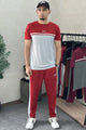 Turbo ColourBlocked Men's Tracksuit In Maroon