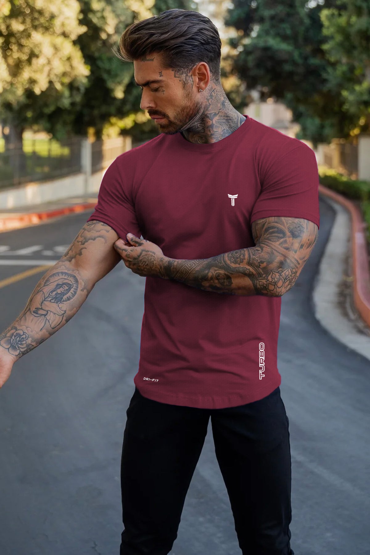 Turbo 'Street-Style' Drop-Shoulder Graphic Dry-Fit Tee
