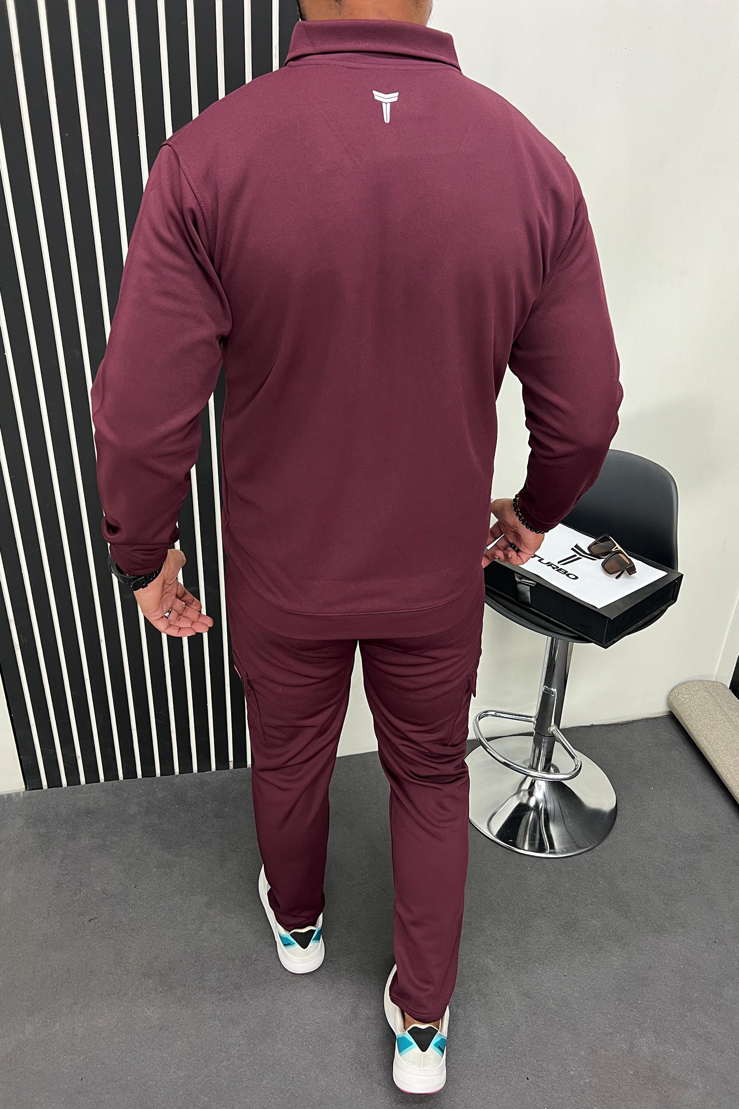 Turbo Collar Style Men Zipper Tracksuit