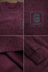 G Success Round Neck Imported Men's Sweatshirt In Maroon