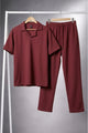 Turbo Street Comfort Collar Style Tracksuit In Maroon