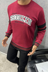 Broklyn NYC Letter Graphic Full Sleeves Men's Sweatshirt