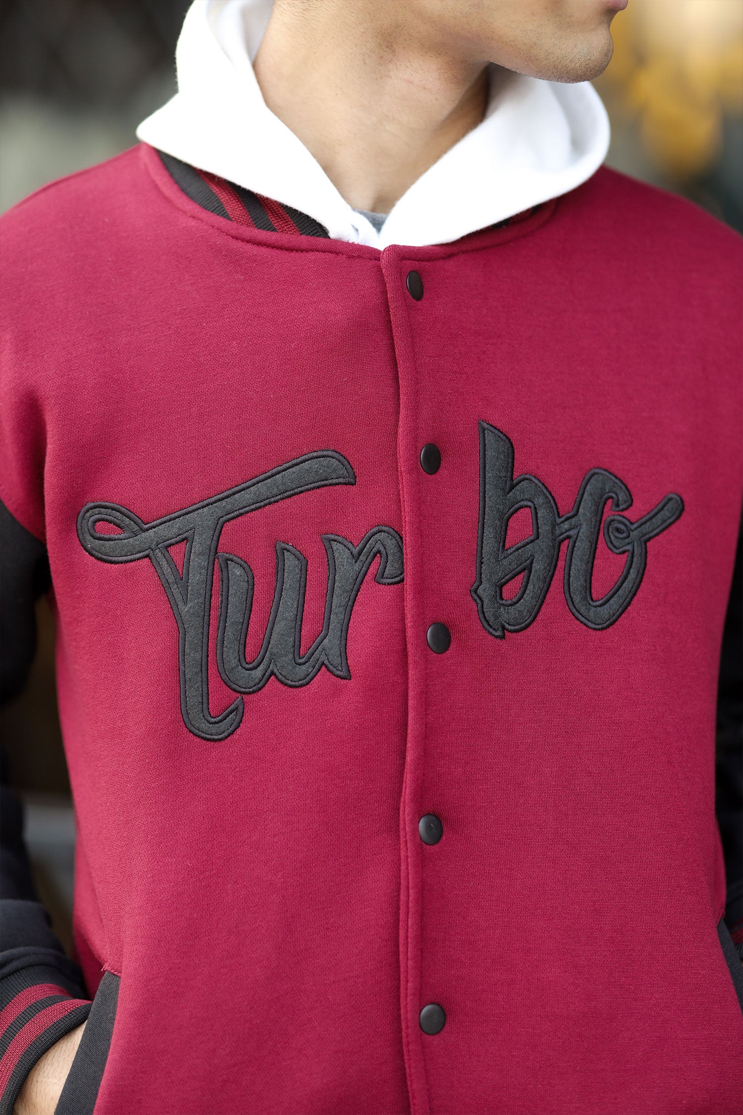 Turbo Button Style Men's Varsity Jacket