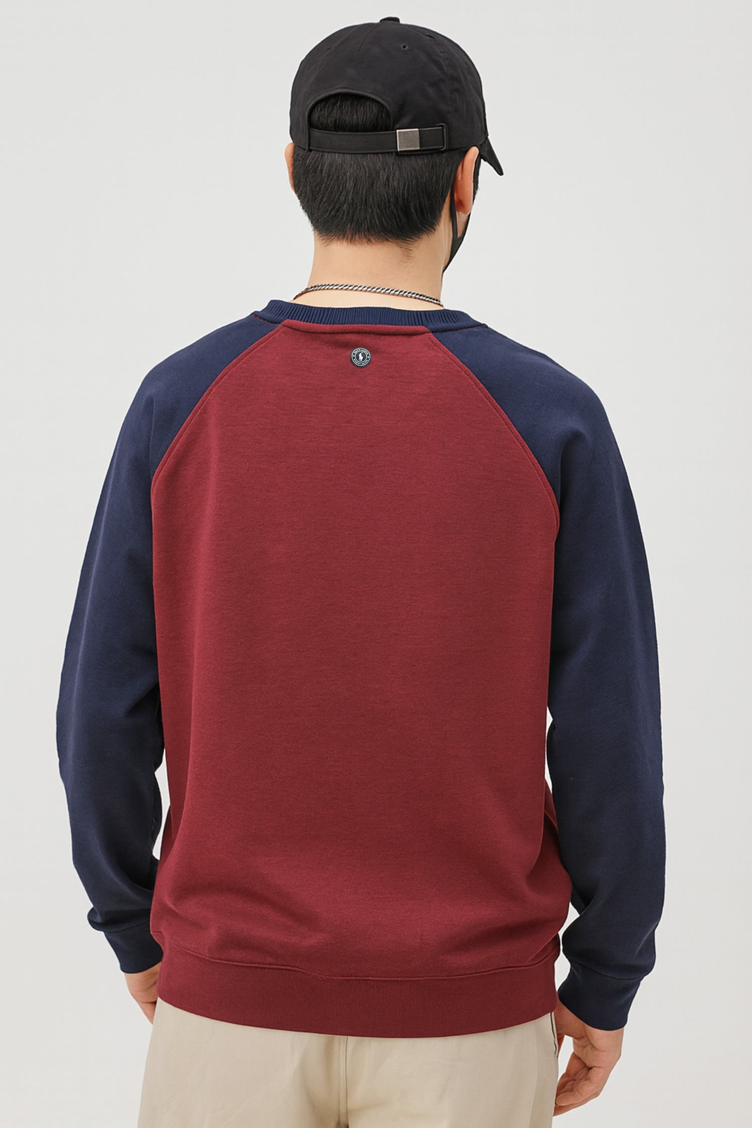 Rph Lren Raglan Pullover Mock Neck Imported Men's Sweatshirt