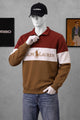 Plo Rph Lren Heritage Mock-Neck Zip Style Men's Sweatshirt In Maroon