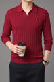 Turbo Open Johnny Collar Imported Men's Sweater