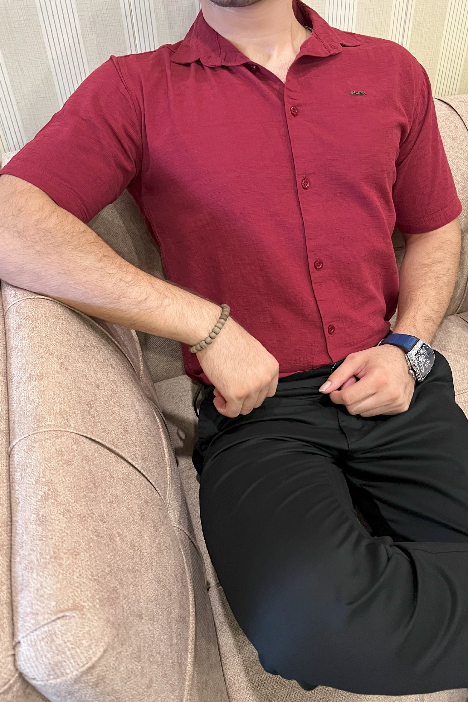 Turbo Textured Relaxed Fit Casual Shirt
