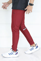 Turbo Revival Tech Running Men's Dryfit Trouser In Maroon