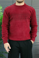 Nordic Pullover Pattern Imported Round Neck Rabbit Wool Men's Sweater