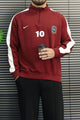 Nke Blokecore Aesthetic Quarter Zip Style Over Size Men's Sweatshirt In Maroon