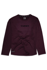 Turbo Writing Micron Activewear Full Sleeve Shirt In Maroon