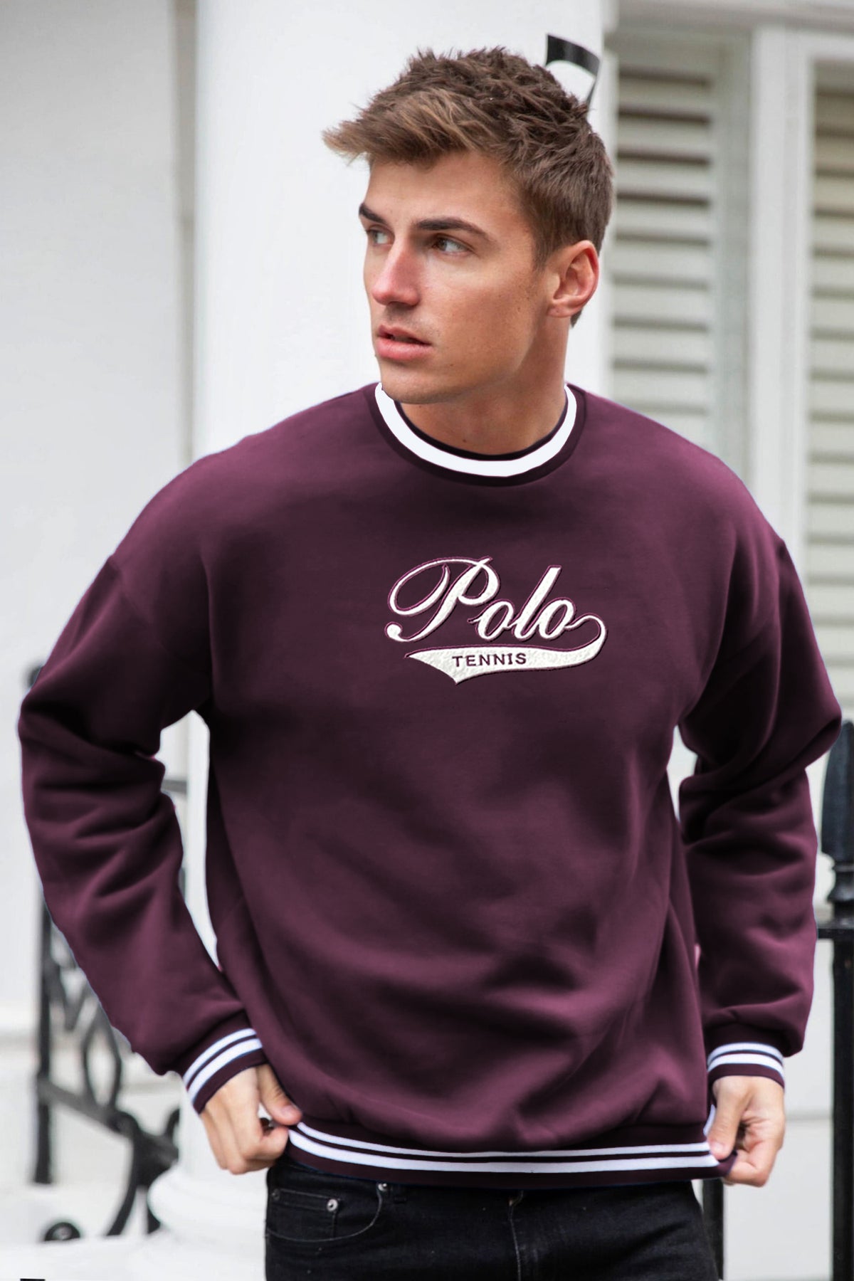 Polo Rph Lren Tennis Crew Neck Men's Full Sleeves Sweatshirt