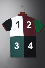 Hackt Heritage Multi Nbrs Short Sleeve Men's Polo Shirt In Maroon