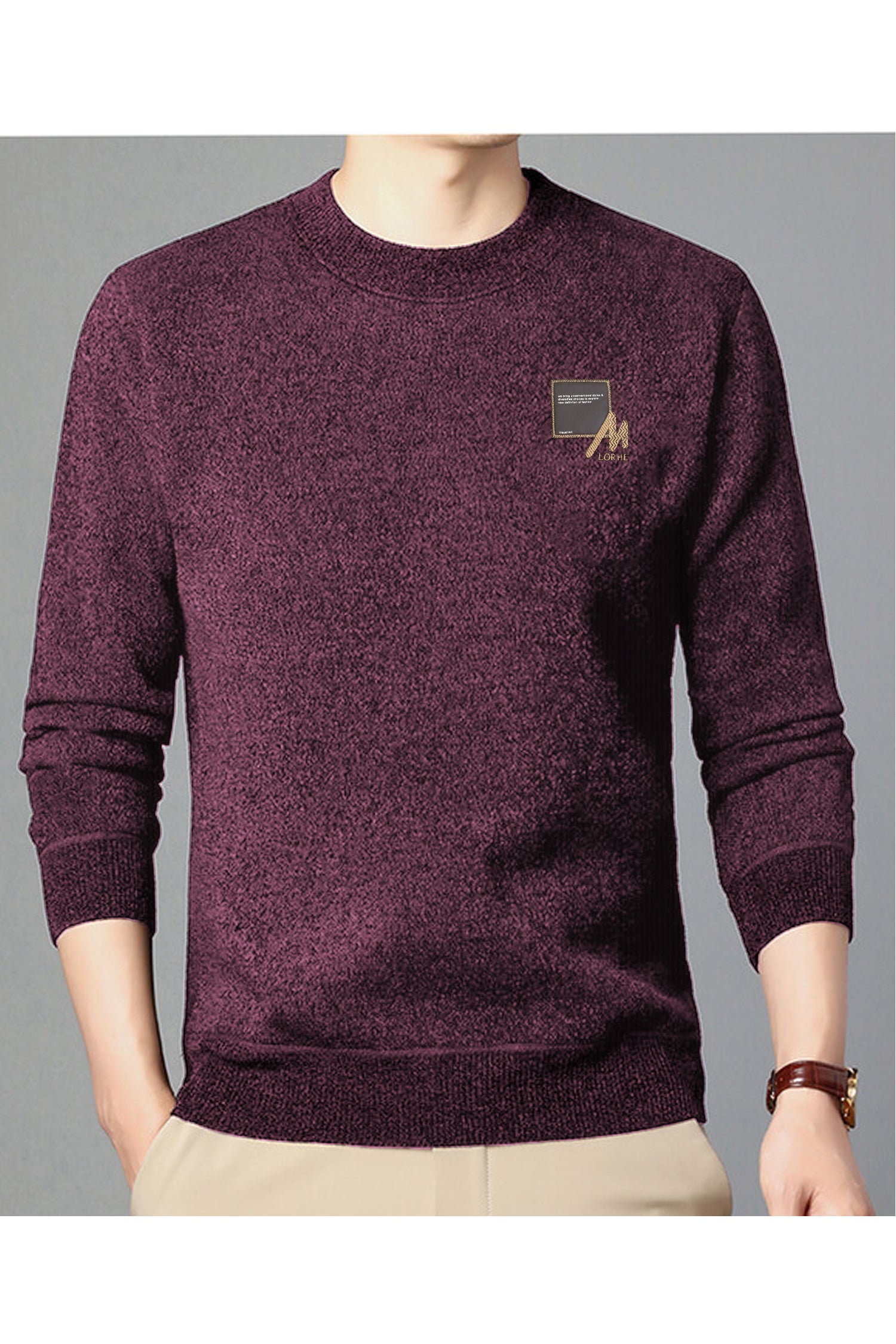 Sweater Style Round Neck Imported Men's Sweatshirt