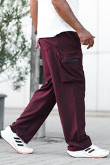 Turbo Loose Box Pockets Imported Cargo Trouser in Maroon