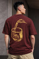 Turbo Urban Equation Men's Oversize Tee In Maroon