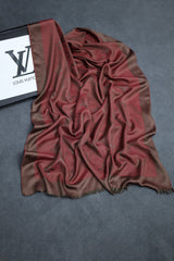 Luis Vten Metallic Shimmering Sparkle Silk Men Mufflers In Maroon