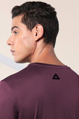 Rebok Printed Logo Training Dry-Fit Tee In Maroon