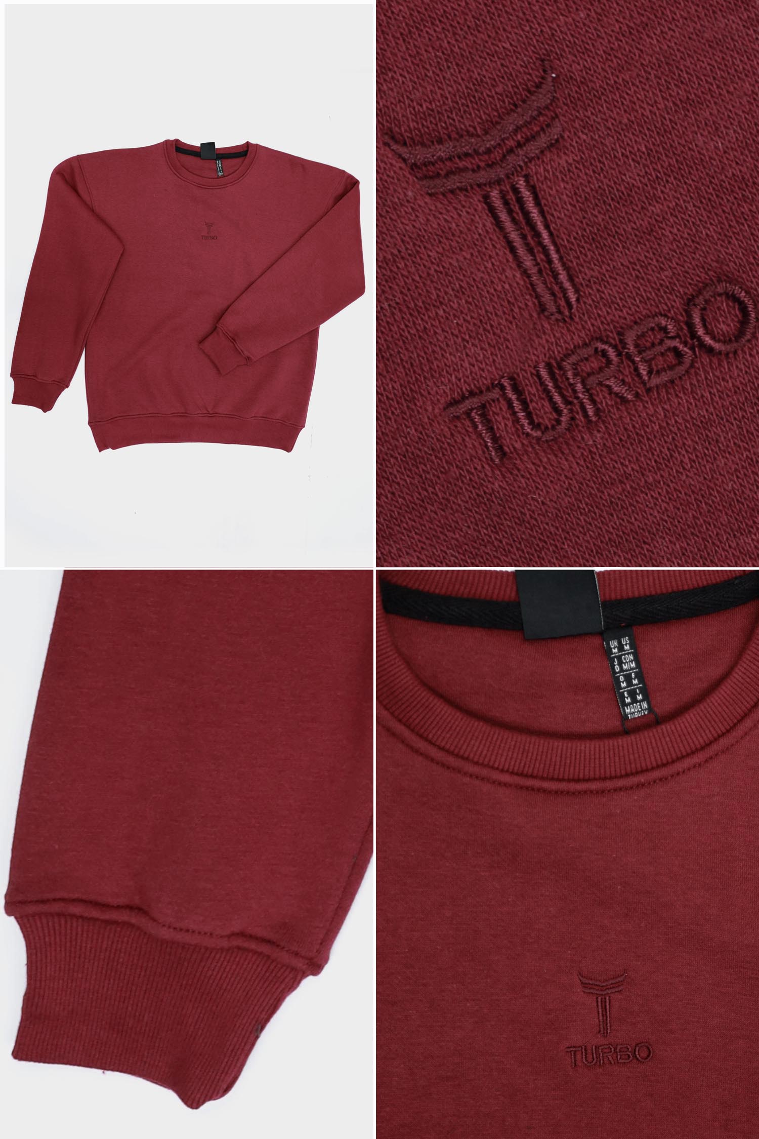 Turbo Men's Over Size Sweatshirt In Maroon