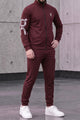 On Clod Running Graphic Zipper Men's Co-Ord Set In Maroon