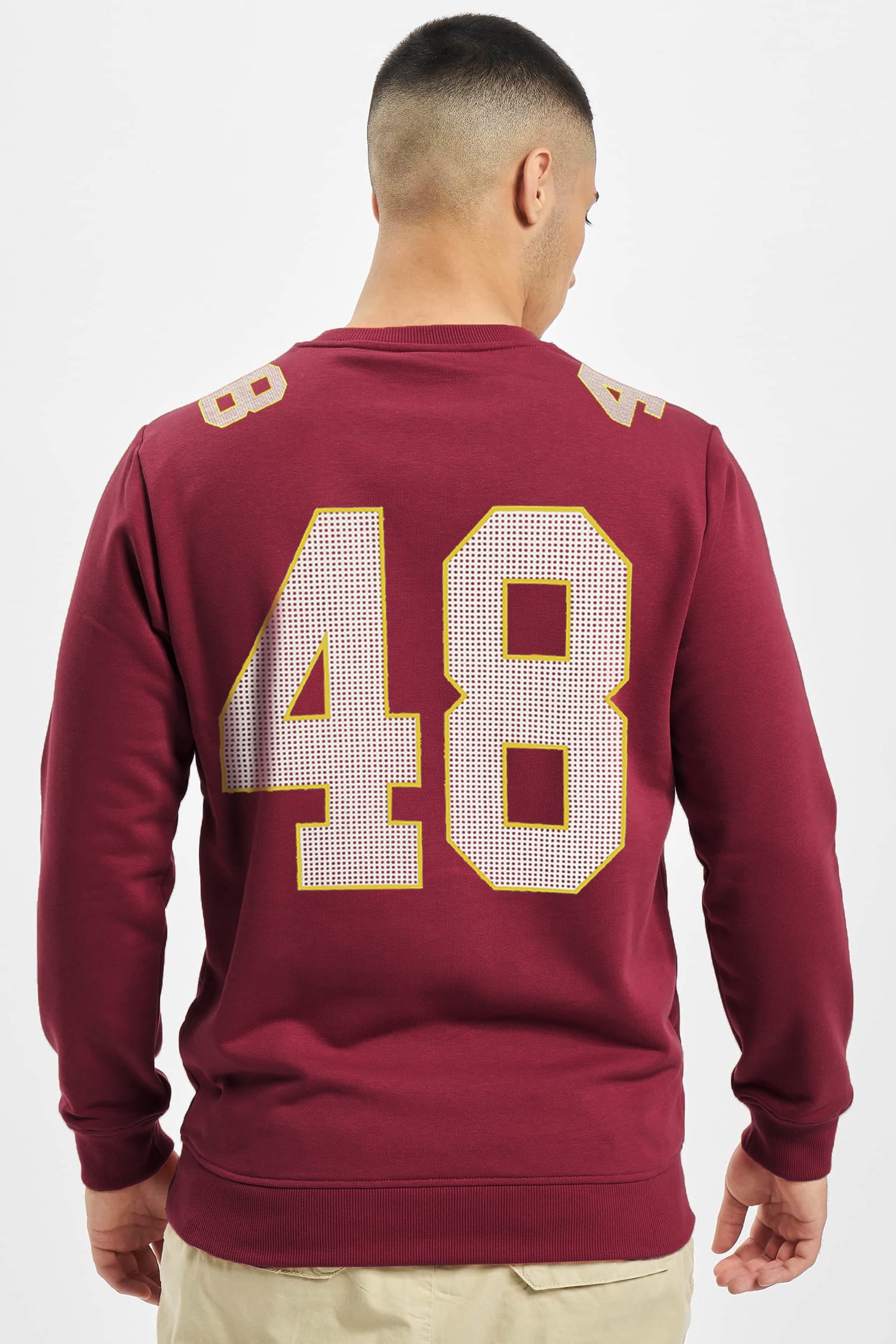 Nke Crew Neck Full Sleeves Men's Sweatshirt In Maroon