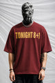 Turbo Urban Equation Men's Oversize Tee In Maroon