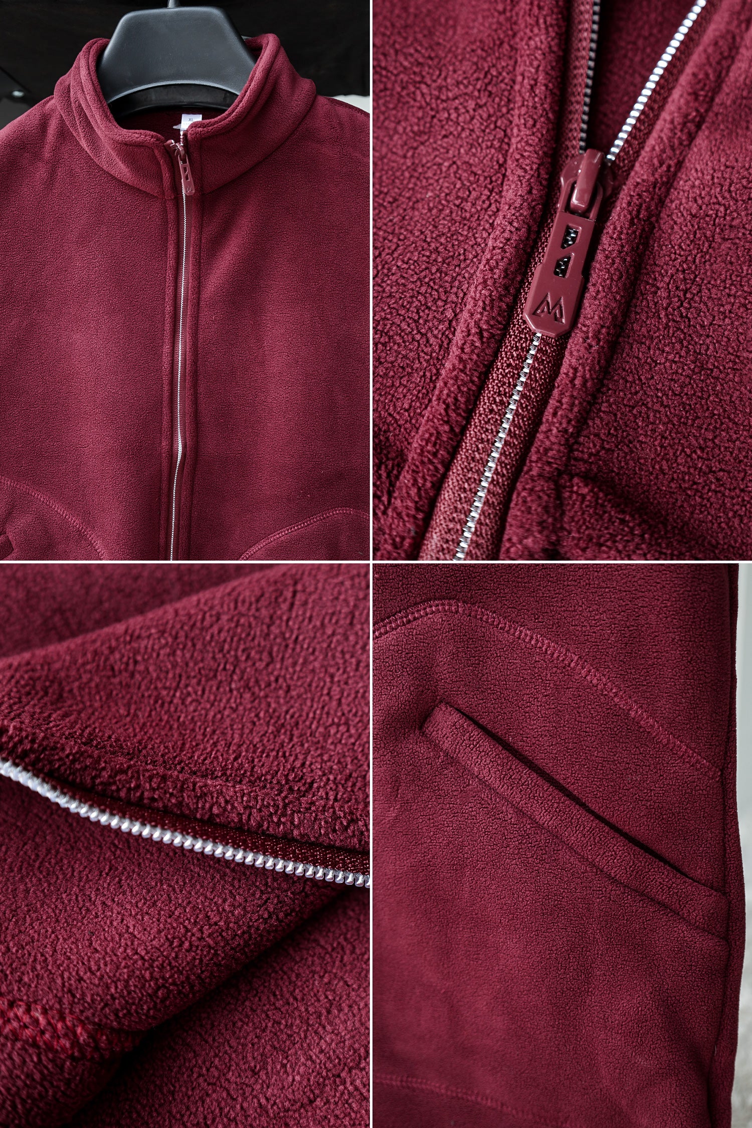 Warm Fleece Imported Men's Gilet In Maroon