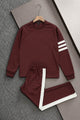 Turbo Striking Stripes Men's Co-Ord Set In Maroon