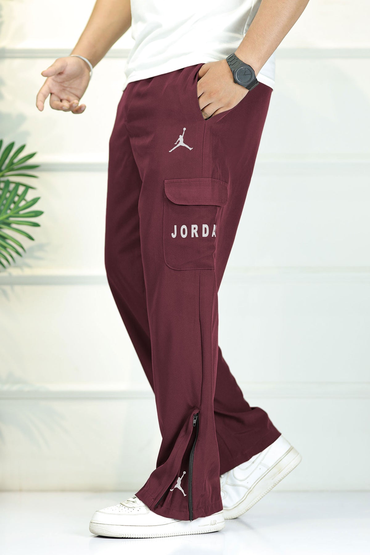 Jrdn 'Flare-Zip' Tactical Cargo-Style Micron Sportswear Trouser
