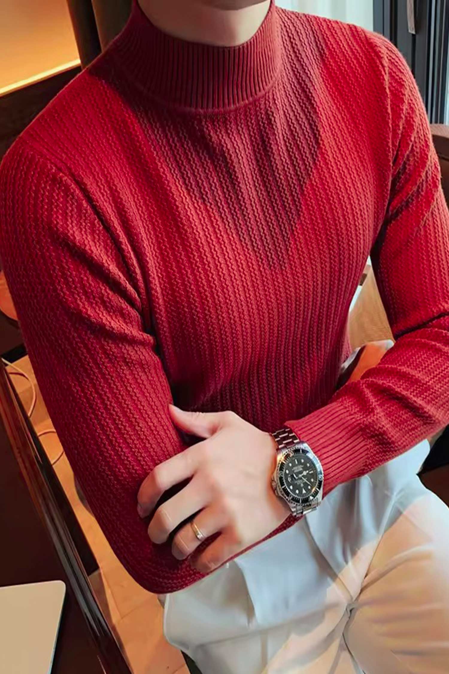 Manfinity Dauomo Crew-Neck Imported Men's Sweater