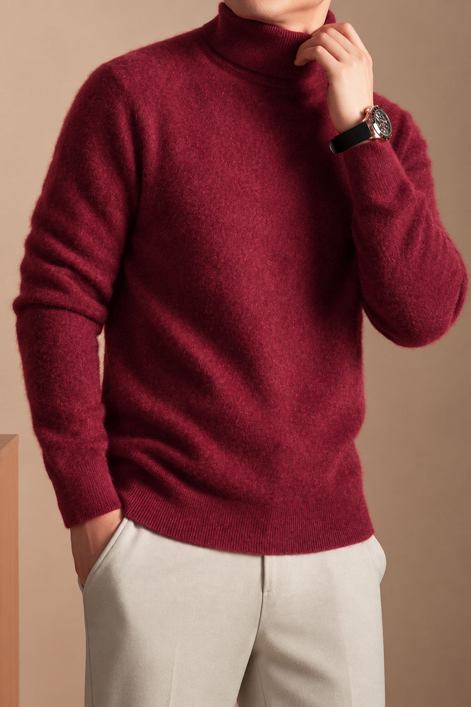 Turbo Extreme Rabbit Wool Turtleneck Pullover Imported High Neck