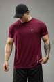 Turbo 'Street-Style' Drop-Shoulder Graphic Dry-Fit Tee In Dark Maroon