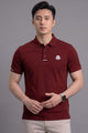 Monclr Moisture-Wicking Imp Dry-Fit Polo In Maroon