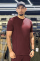 Turbo Front Line Dry-Fit Tee In Maroon