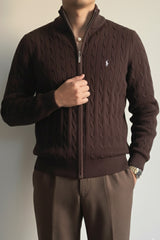 Turbo Cable Knit Imported Men's Sweater