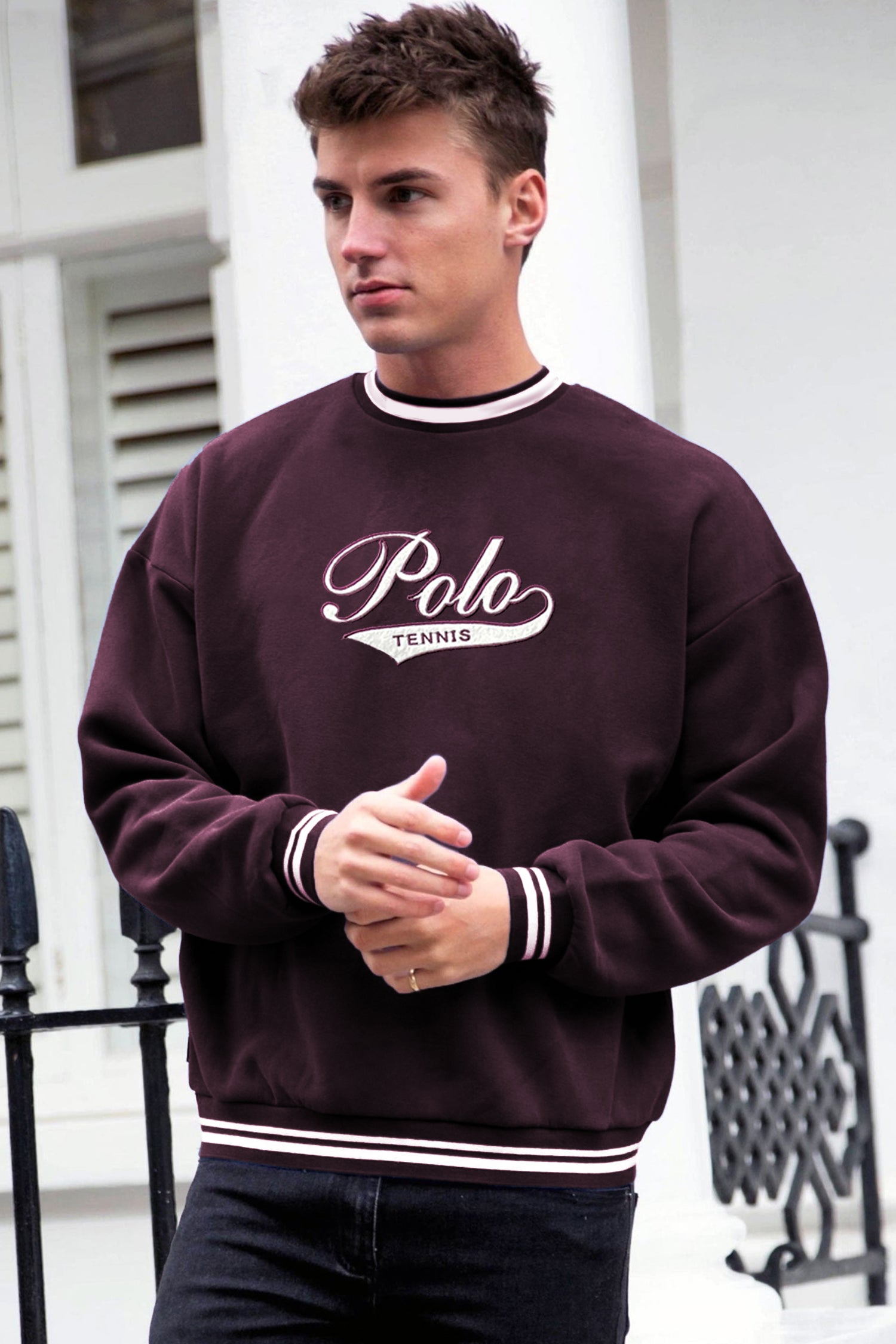 Polo Rph Lren Tennis Crew Neck Men's Full Sleeves Sweatshirt