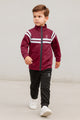 Turbo Edge Slim Fit Full-Zip Unisex Younger Kids Tracksuit In Maroon