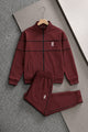 On Club Executive Sport Zipper Men's Co-Ord Set In Maroon
