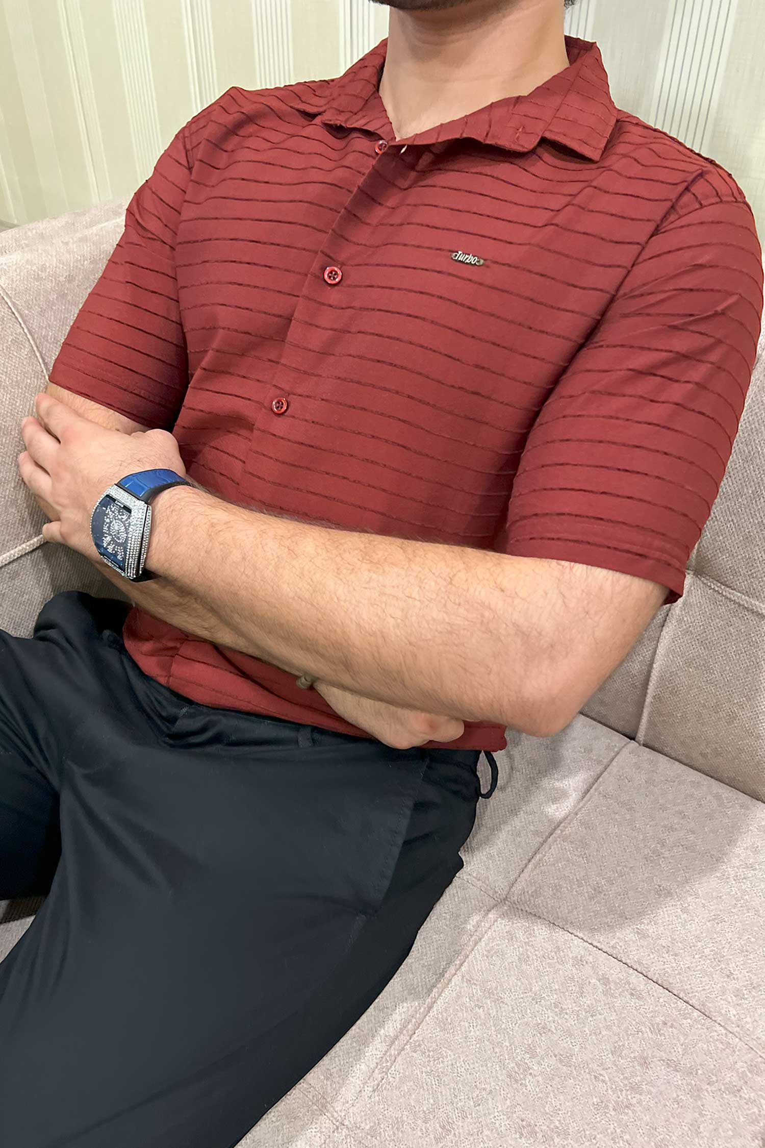 Turbo Snitch Striped Casual Shirt