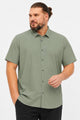 Turbo Waffle Motif Elegant Big & Tall Men's Casual Shirt