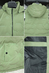 Winter Perfect Quilted Detachable Hood Imported Men's Gilet In Green