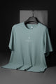 Turbo Street-Style Round Neck Dry-fit Shirt In Moss Green
