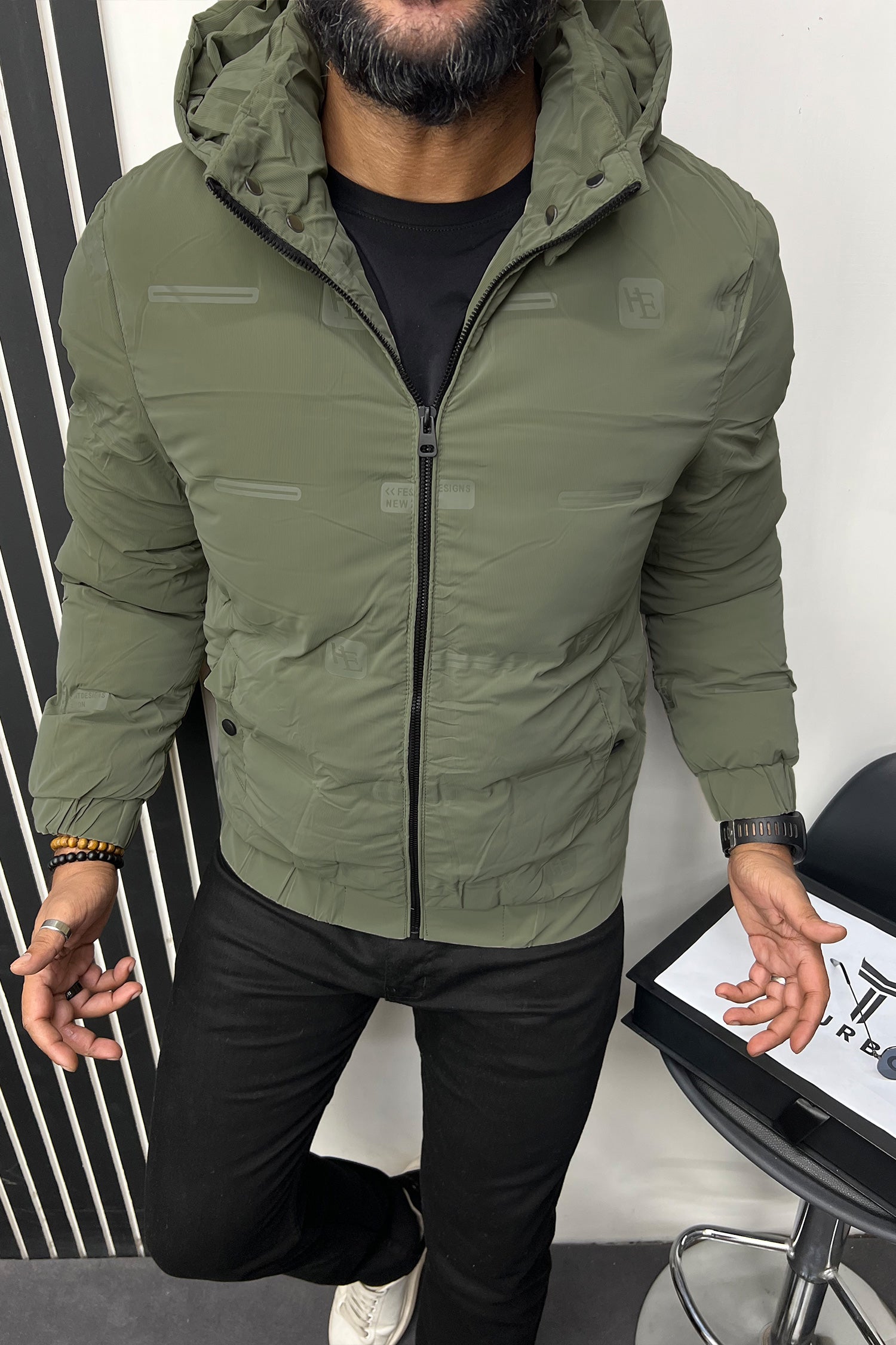 New Edition Branded Hood Style Imported Puffer Jacket