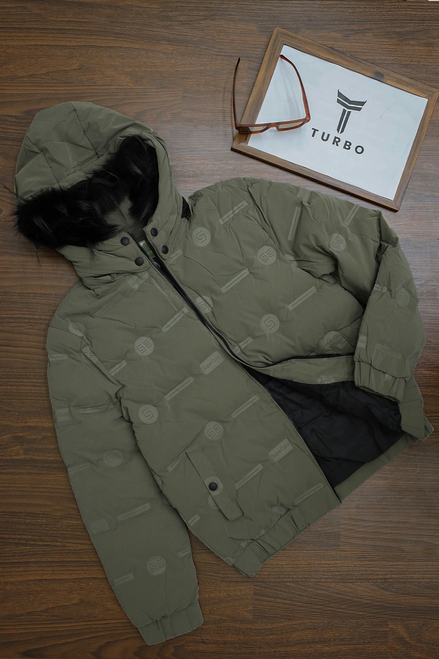 Fashionable Trendy Hood Style Imported Puffer Jacket