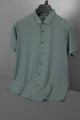 Turbo Modern Drape Casual Shirt In Moss Green