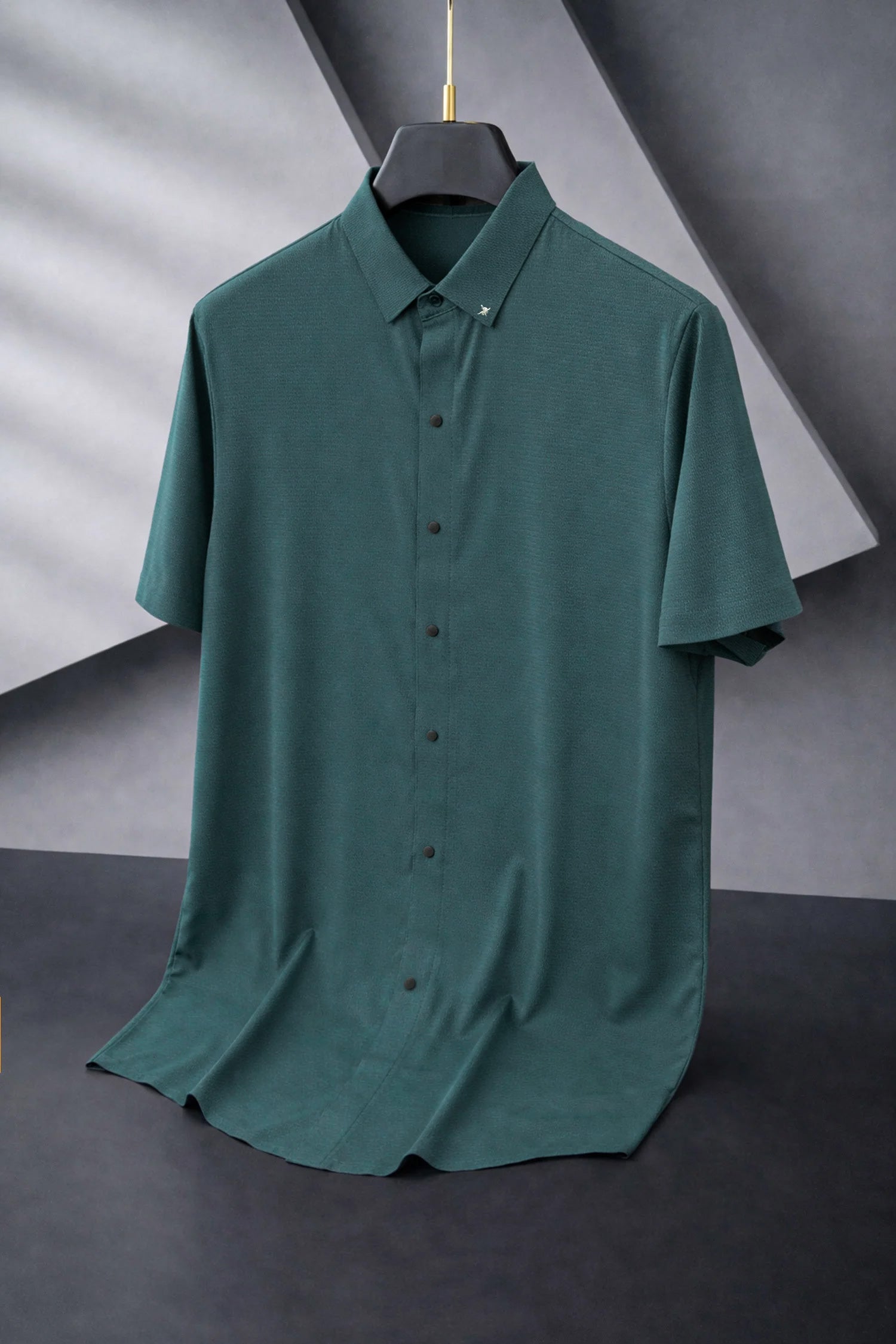 Turbo Textured Finish Button Down Silk Casual Shirt