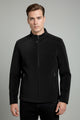 Regular Fit Suede Leather Jacket In Black