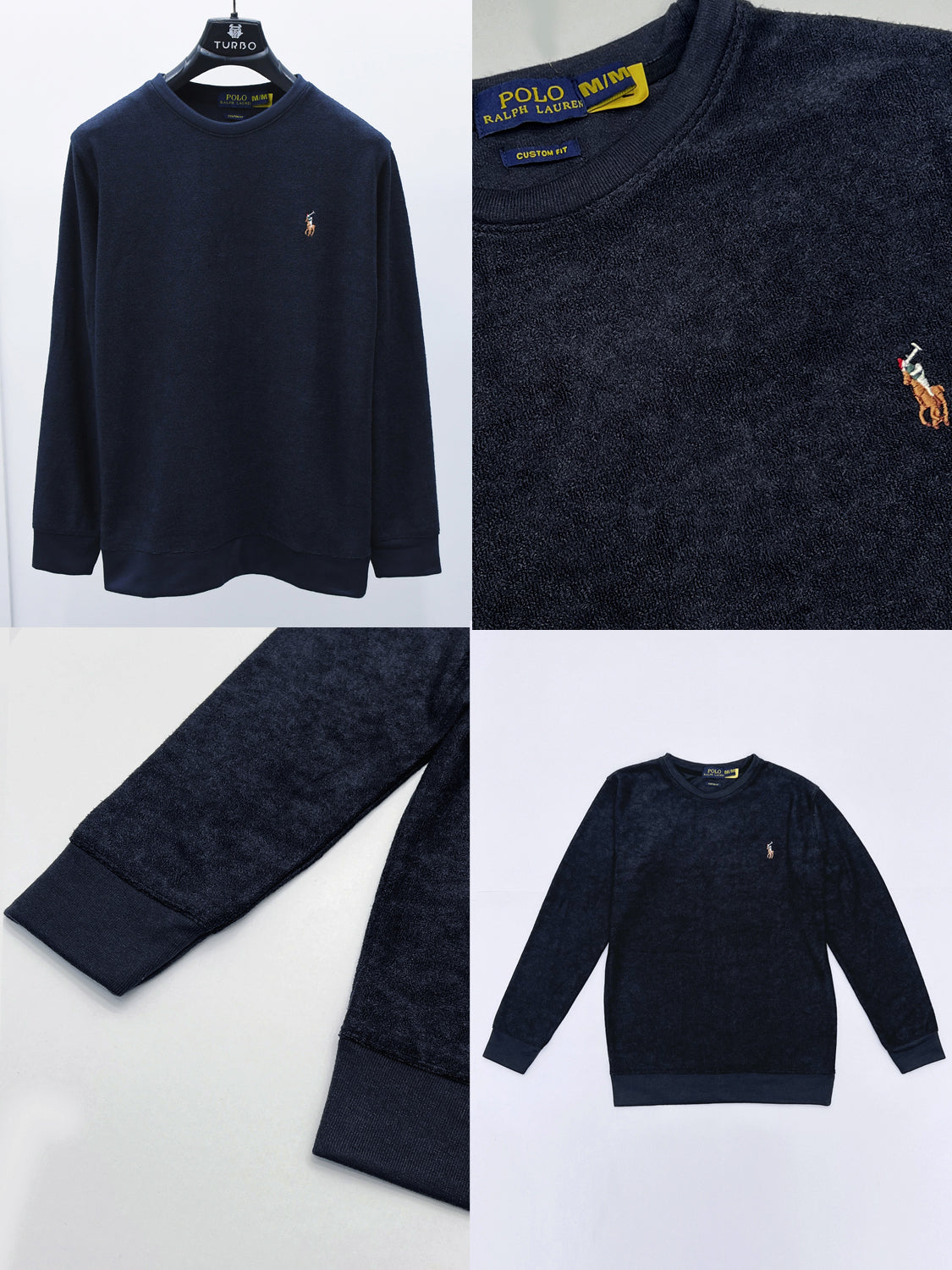Polo Embroidered Logo Men Sweatshirt In Navy Blue